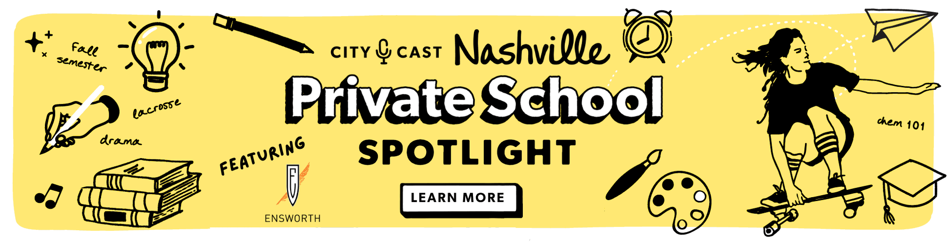 Banner promoting Private School Spotlight